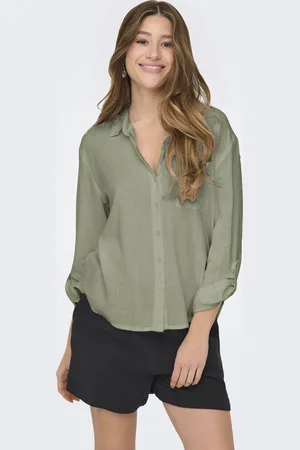 JDY CAYA LINEN LOOSE L/S SHIRT WVN DIA - Dames - Blouses