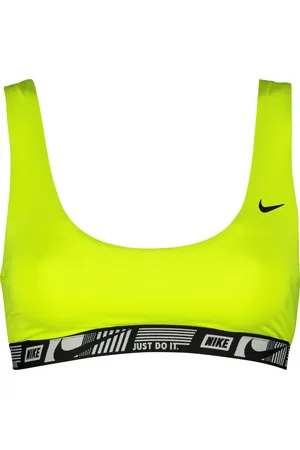 Nike Swim Logo Tape Scoop Neck Bikini Top Women