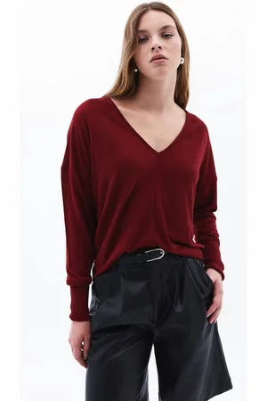 OXXO Pullover mit figurumspielendem Look Größe M Rhubarb