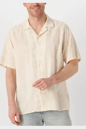 Foret Peer Flower Jacquard Ss Shirt Overhemden Heren -