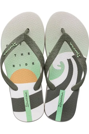 Ipanema Classic Kids Slippers Unisex Junior - Beige/Green