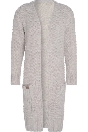 Knit Factory Alex Lang Gebreid Dames Vest - Grof gebreid damesvest - Cardigan voor de herfst en winter - Lang vest tot over de knie - - 40/42