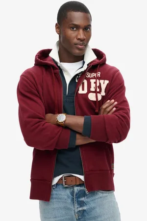 Superdry Vintage Athletic hoodie met rits - Heren - Hoodies