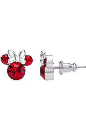 Gresham Disney Minnie Silver Plated July Birthstone Stud Earrings