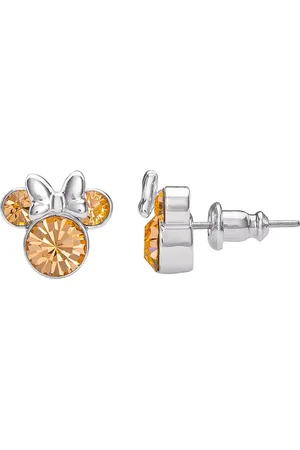 Gresham Disney Minnie Silver Plated June Birthstone Stud Earrings
