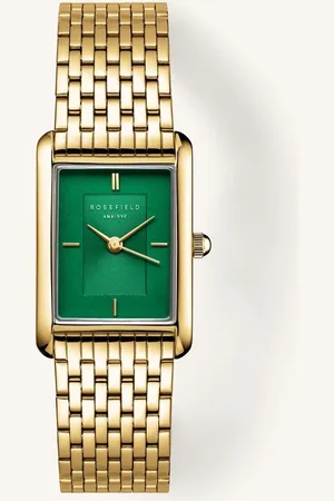 ROSEFIELD Heirloom Emerald Dial Steel Gold