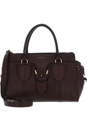 Coccinelle Leren Handtas Schoudertas York Vintage Leather Handbag Bruine