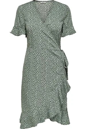 ONLY ONLOLIVIA S/S WRAP DRESS WVN NOOS Dames Jurk