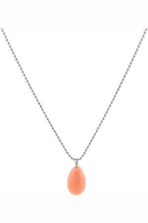 Heaven Eleven Dames ketting - ballchain RVS - aventurijn - - 74cm