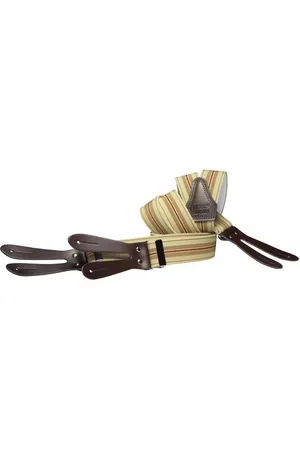 Pierre Mouton Bretel - Volwassenen - Millau met Leertjes - - 140cm - 35mm - XL - XXL