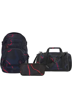Coocazoo Schoolrugzakset MATE Lava Lines, etui + sporttas
