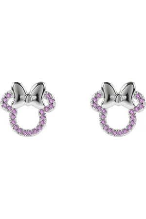 Gresham Disney - Minnie Mouse Pink Stone Set Stud Earrings