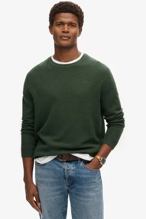 Superdry Essential slim-fit trui met ronde hals - Heren - Sweaters