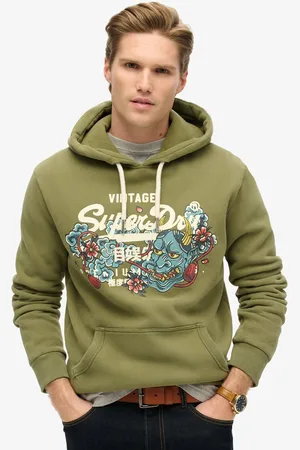 Superdry Tokyo hoodie met Vintage logo en grafische print - Heren - Hoodies