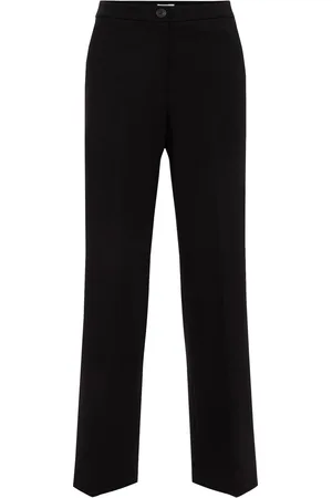 WE Fashion Dames petite wide leg pantalon met stretch