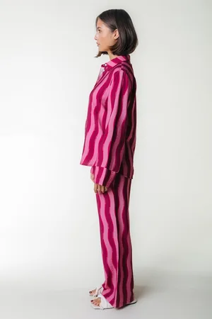 Colourful rebel Melody Striped Straight Pants - Dames - Broeken
