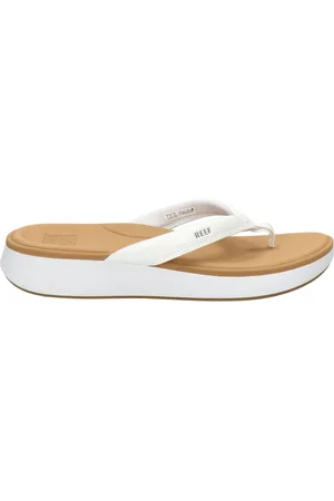 Reef Cushion Cloud Slippers - Dames synthetische slippers - White/ Tan