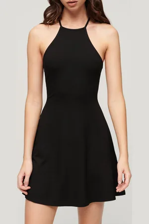 Superdry Fit & Flare mini-jurk van jersey - Dames - Jurken