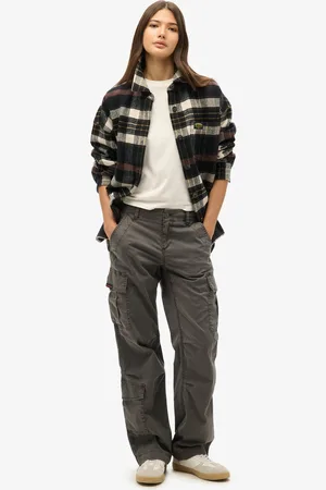 Superdry Low Rise Straight Cargo Cargobroek 32 Vrouw