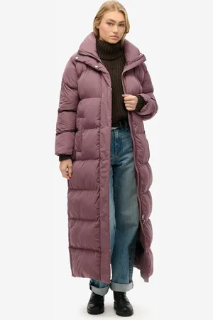 Superdry Maxi lange pufferjas - Dames - Gewatteerde jassen