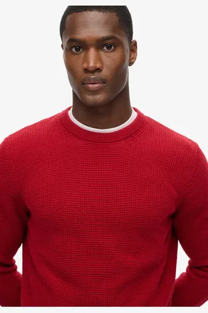Superdry Gebreide trui met ronde hals en textuur - Heren - Sweaters