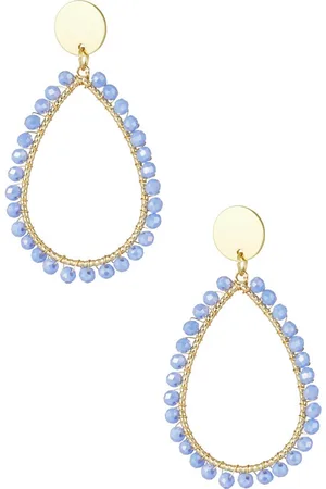 Yehwang Druppelvormige Kralen Oorbellen - Glaskralen - Koper - - Goud - Sieraad - Sieraden - Cadeau - Cadeautip - Moederdag - Festival - Zomer