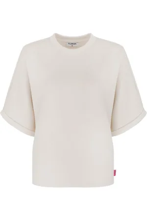 Fluresk T-shirt Brinley Top 25zqf11 014 Sand Dames