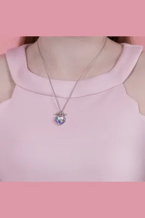 Gresham Disney - Princess Heart Stone and Crystal Pendant Necklace