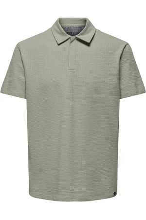 Only & Sons Poloshirt Onskian Life Reg Seersucker Ss Polo 22028694 Seagrass Mannen