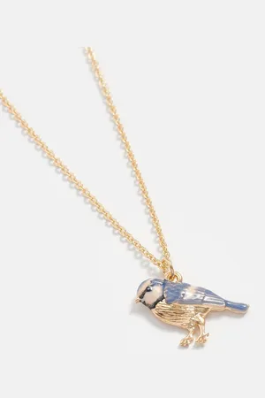 Fable England - Ketting - Sieraad - Blauw - One size - Enamel Blue Tit