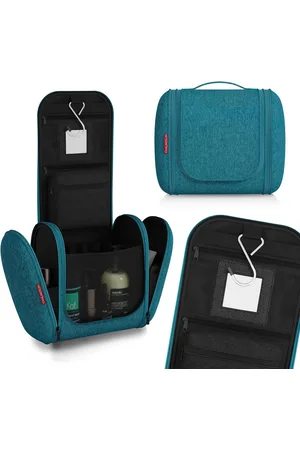 Merkloos Toilettas om op te hangen, design 2024, 8 liter opbergruimte, wastas voor mannen en vrouwen, cosmeticatas, organizer, toilettas voor dames, make-uptas, geschikt voor grote en kleine cosmetica