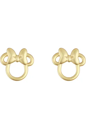 Gresham Disney Minnie Mouse Gold Plated Bow Stud Earrings