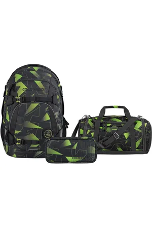Coocazoo Schoolrugzakset MATE Lime Flash, etui + sporttas