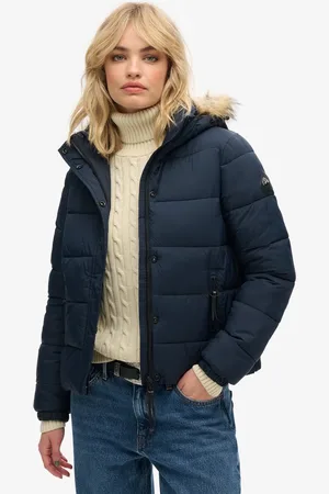 Superdry Korte tussenlaagjas met capuchon - Dames - Gewatteerde jassen