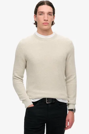 Superdry Gebreide trui met ronde hals en textuur - Heren - Sweaters