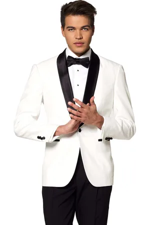 OppoSuits Pearly White - Heren Tuxedo Smoking met Vlinderdas - Chique -