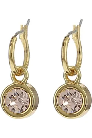 Biba Hang Oorbellen met Swarovski Steentje Silk