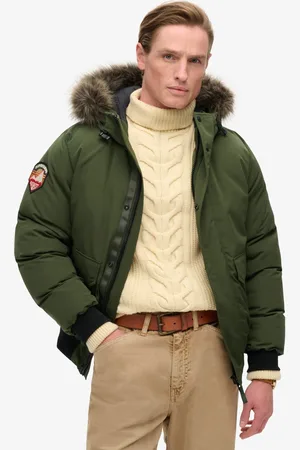 Superdry Everest bomberjack met imitatiebont - Heren - Gewatteerde jassen