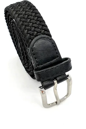 Merkloos Smal Dames Elastiek Riem - Elastische Stretch Riem . Gevlochten