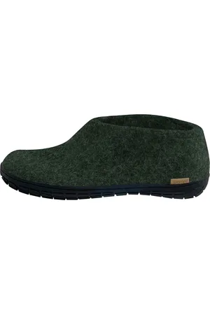 Glerups Dames en Heren slippers Naturkautschuksohle Schwarz