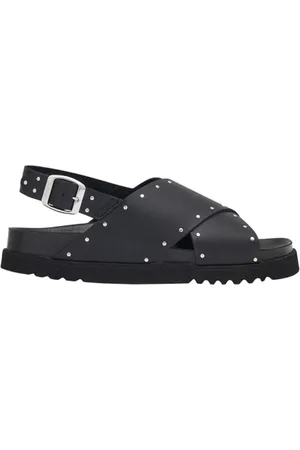 Scholl Sandaal Women Dalia Leather Studs Black-Schoenmaat 38