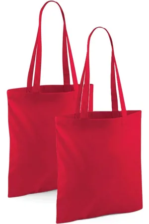 Merkloos 2x Katoenen tasjes 42 x 38 cm