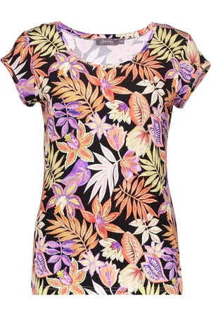 Geisha T-shirt Kate T Shirt Met Bloemen Print 52134 60 Coral/purple Dames