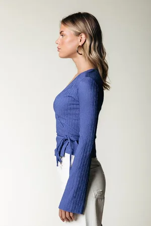 Colourful rebel Winona Structure Wrap Top Tops & T-shirts Dames - Shirt -