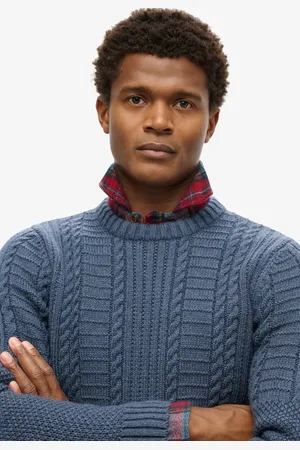 Superdry Jacob kabeltrui - Heren - Sweaters
