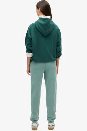 Superdry Essential Logo Cuff Trainingsbroek Groen, XL Vrouw