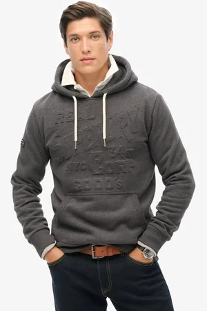 Superdry Hoodie met logoprint in reliëf - Heren - Hoodies