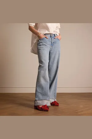 Manfield Dames - Rode suède loafers met strik