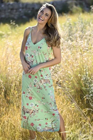 Ringella Lang nachthemd bloemen en tijgers -