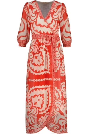 AMELIE & AMELIE Kleedje Larissa Coral/ Gresso maat L